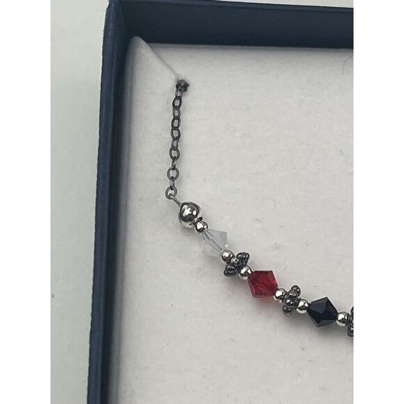 Bob Siemon NIB Salvation Necklace Sterling Silver 18" Austrian Crystal Dainty - Picture 4 of 10